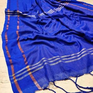 Khadi Cotton Zori Cheek Saree