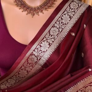 Fabric : - Pure Soft Banarasi Silk Saree